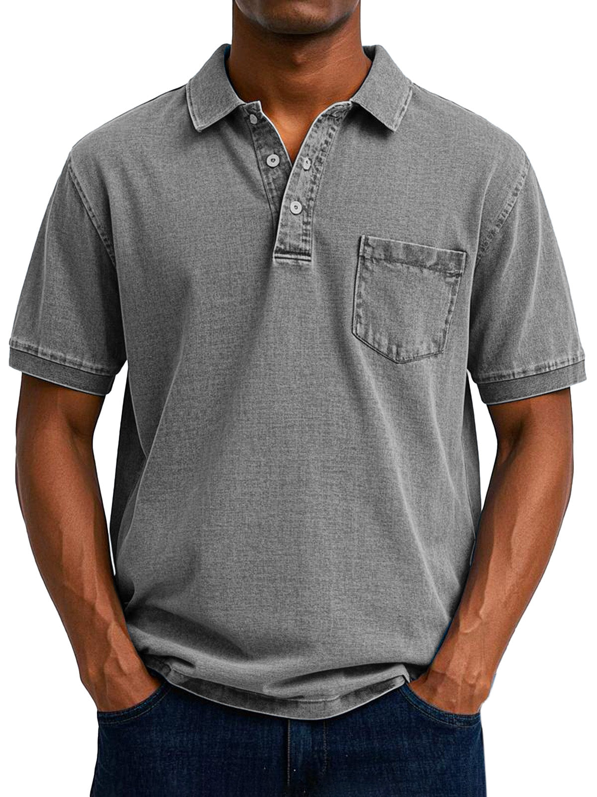 Élan Urbain™ - Chemise Polo Vintage Décontractée pour Homme