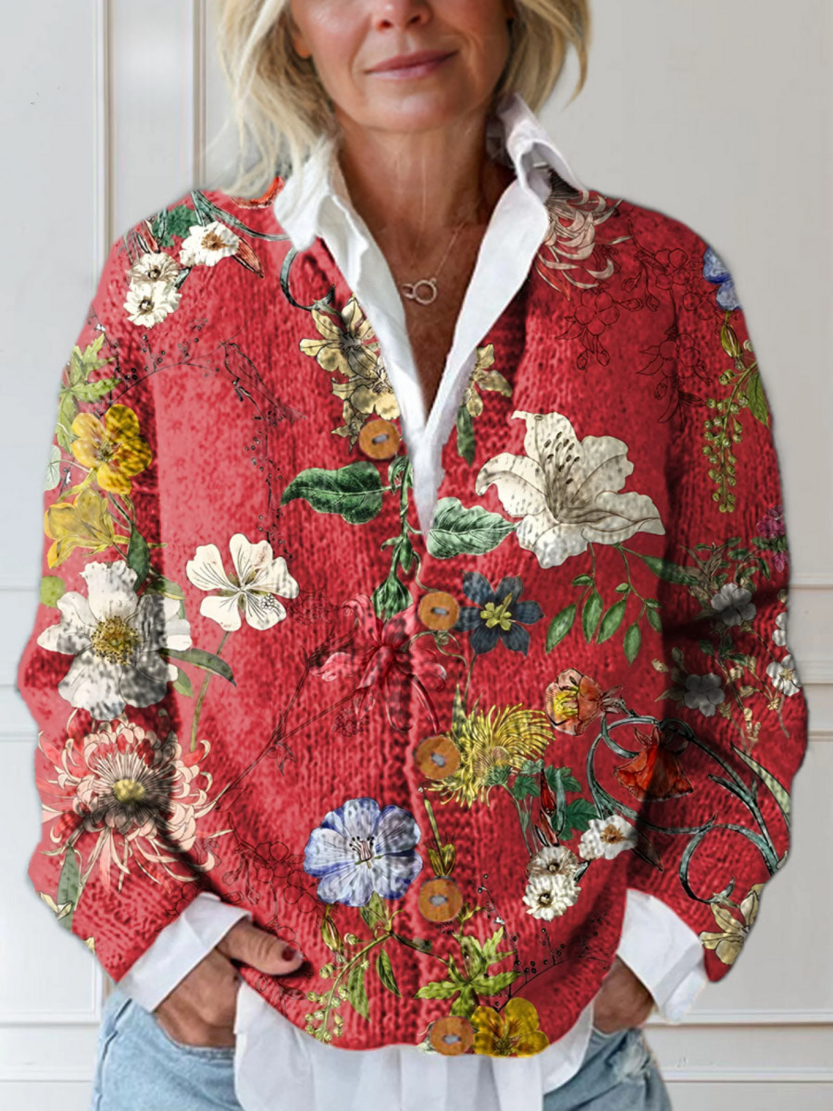 Élan Urbain™ | Cardigan Vintage à Fleurs