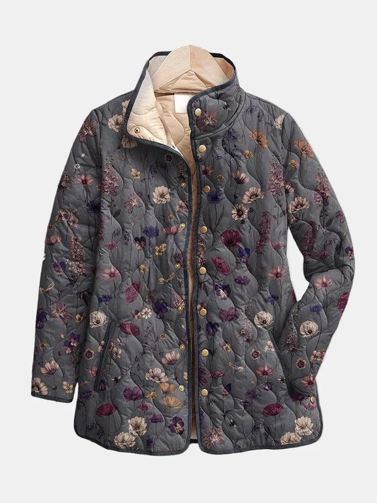 Élan Urbain™ | Veste matelassée à imprimé floral vintage