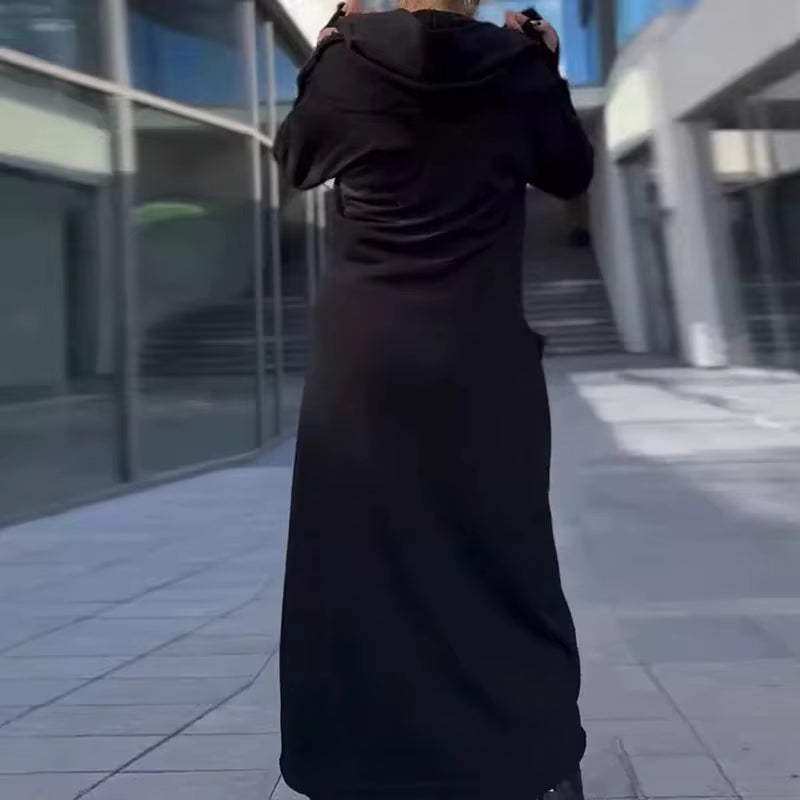 Élan Urbain™ | Sweat Long Avec Capuche Et Zip En Materiaux Légers Et Respirants