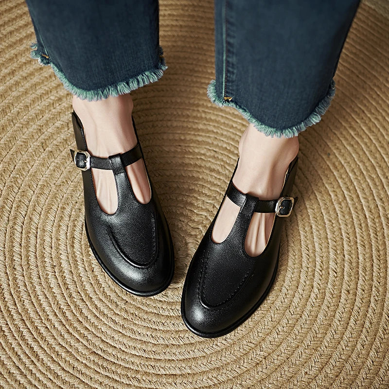 Élan Urbain™ | Mary Janes Escarpins à Talons Bas