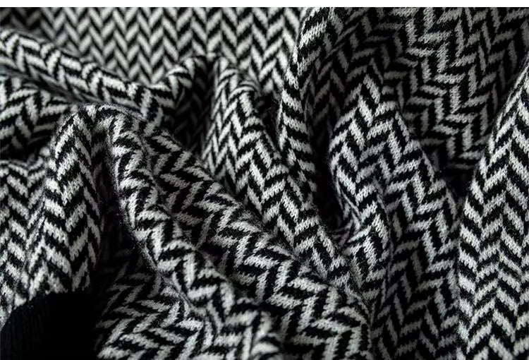 Élan Urbain™ | Col Roulé Luxe en Herringbone