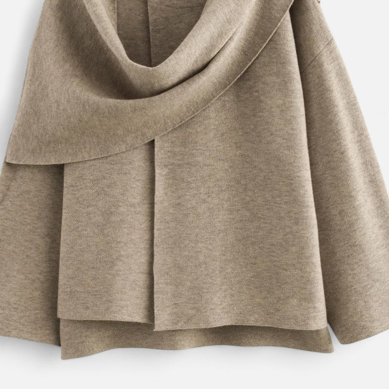 Élan Urbain™ | Manteau d'hiver asymétrique en peluche pour femme