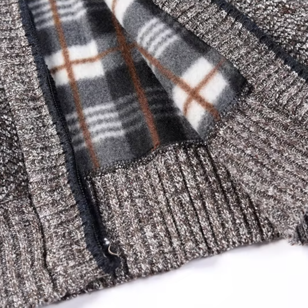 Élan Urbain™ – Gilet Zippé Hiver Doublé Polaire – Chaleur, Confort & Style Classique