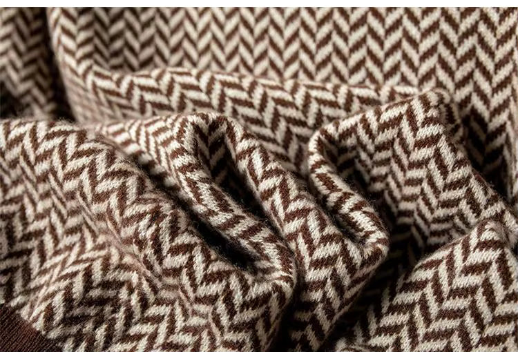 Élan Urbain™ | Col Roulé Luxe en Herringbone