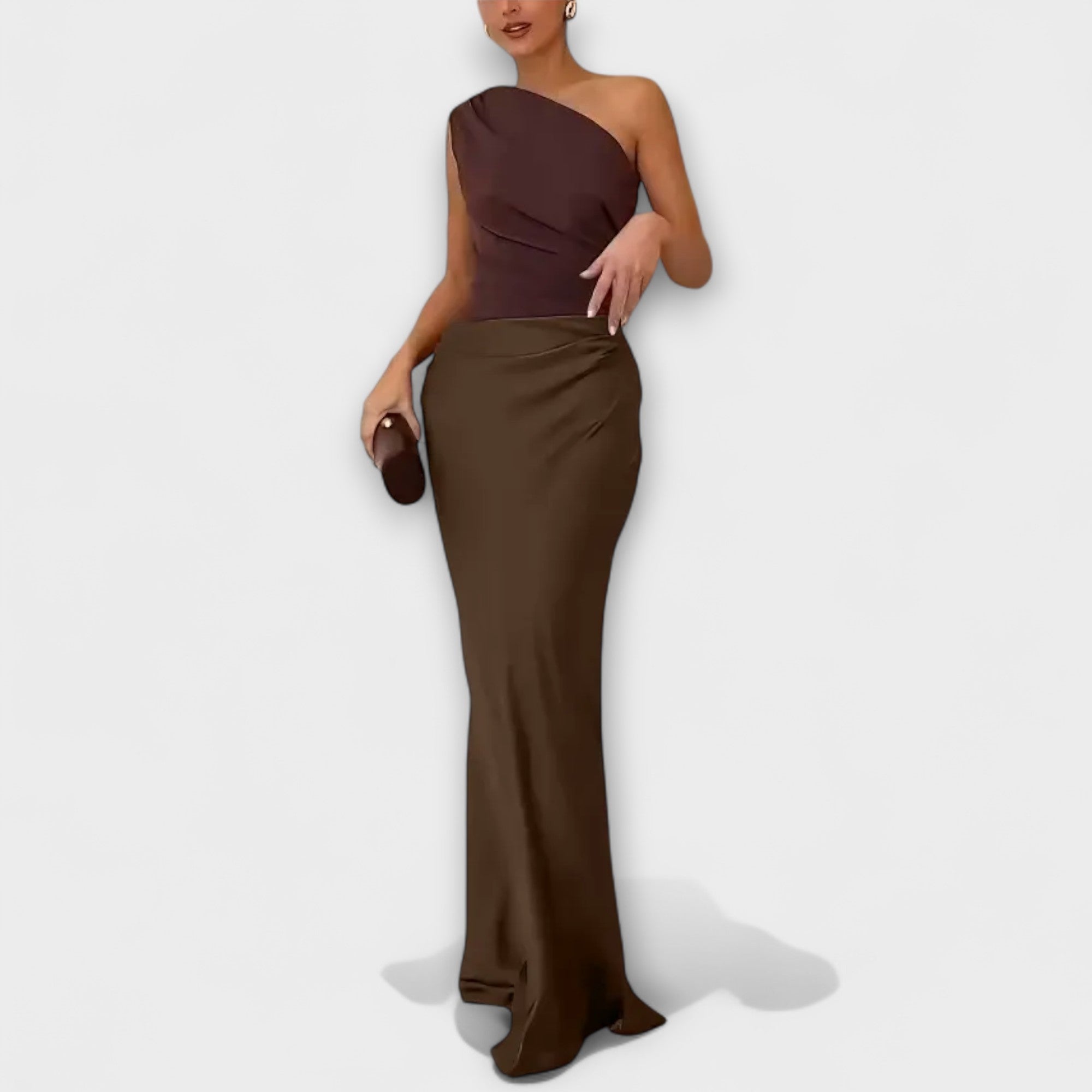 Élan Urbain™ | Chic Robe Maxi à Épaules Dénudées pour Femmes