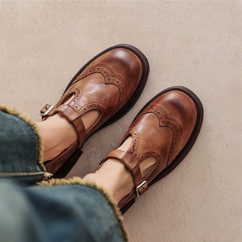 Élan Urbain™ | Élégantes Mary Janes en Cuir