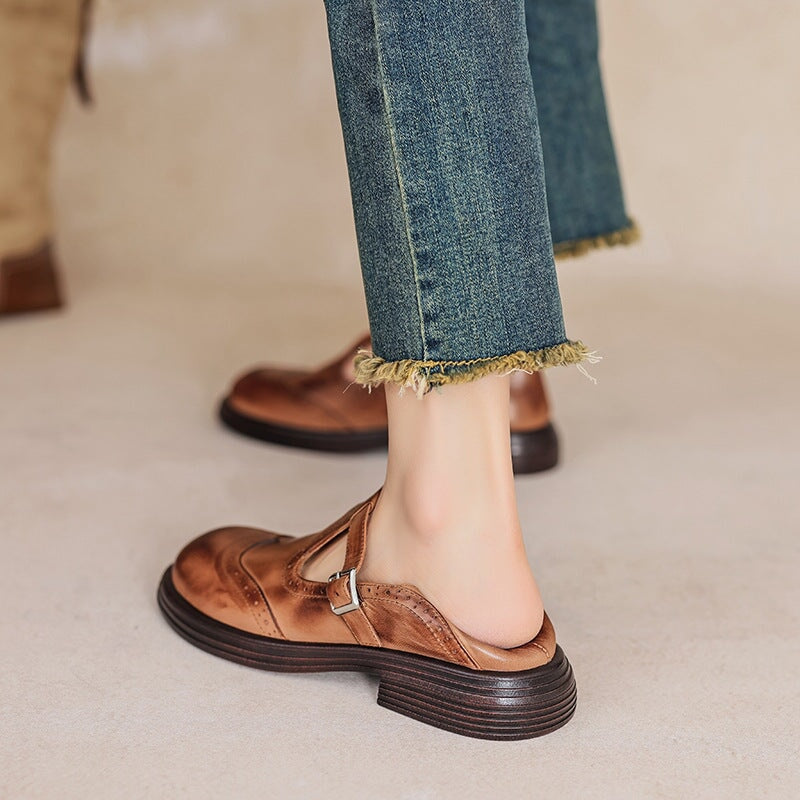 Élan Urbain™ | Élégantes Mary Janes en Cuir
