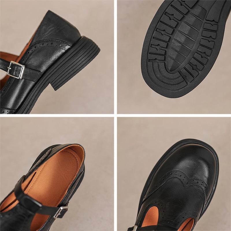 Élan Urbain™ | Élégantes Mary Janes en Cuir
