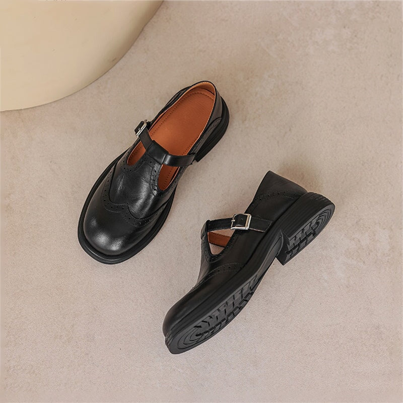 Élan Urbain™ | Élégantes Mary Janes en Cuir