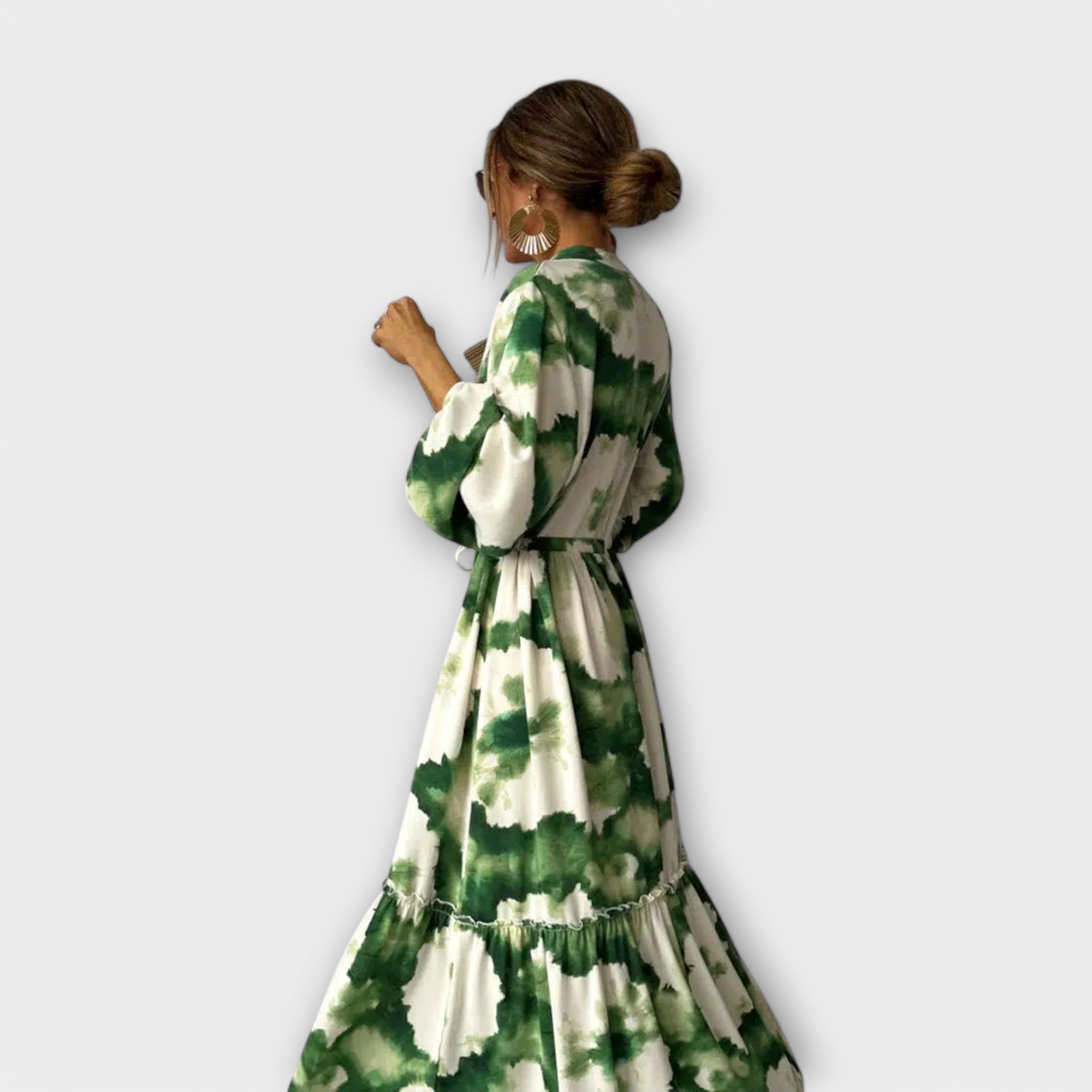 Élan Urbain™ | Maxi Robe Élégante à Manches Longues pour Femmes