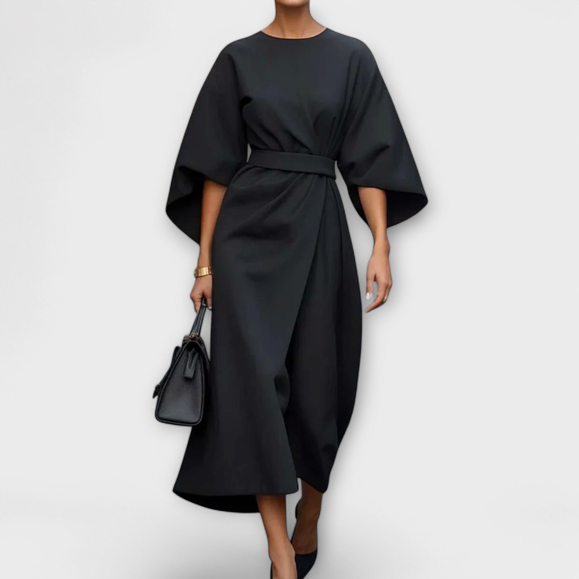 Élan Urbain™ | Robe Élégante à Manches Lanternes pour Femmes