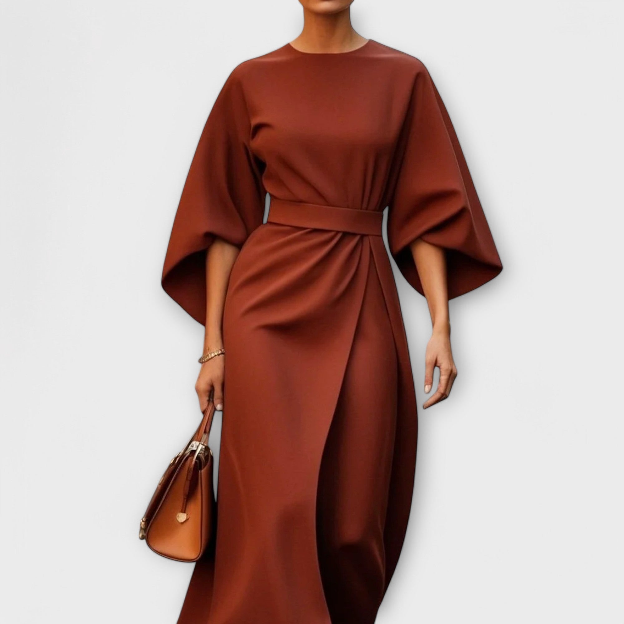 Élan Urbain™ | Robe Élégante à Manches Lanternes pour Femmes
