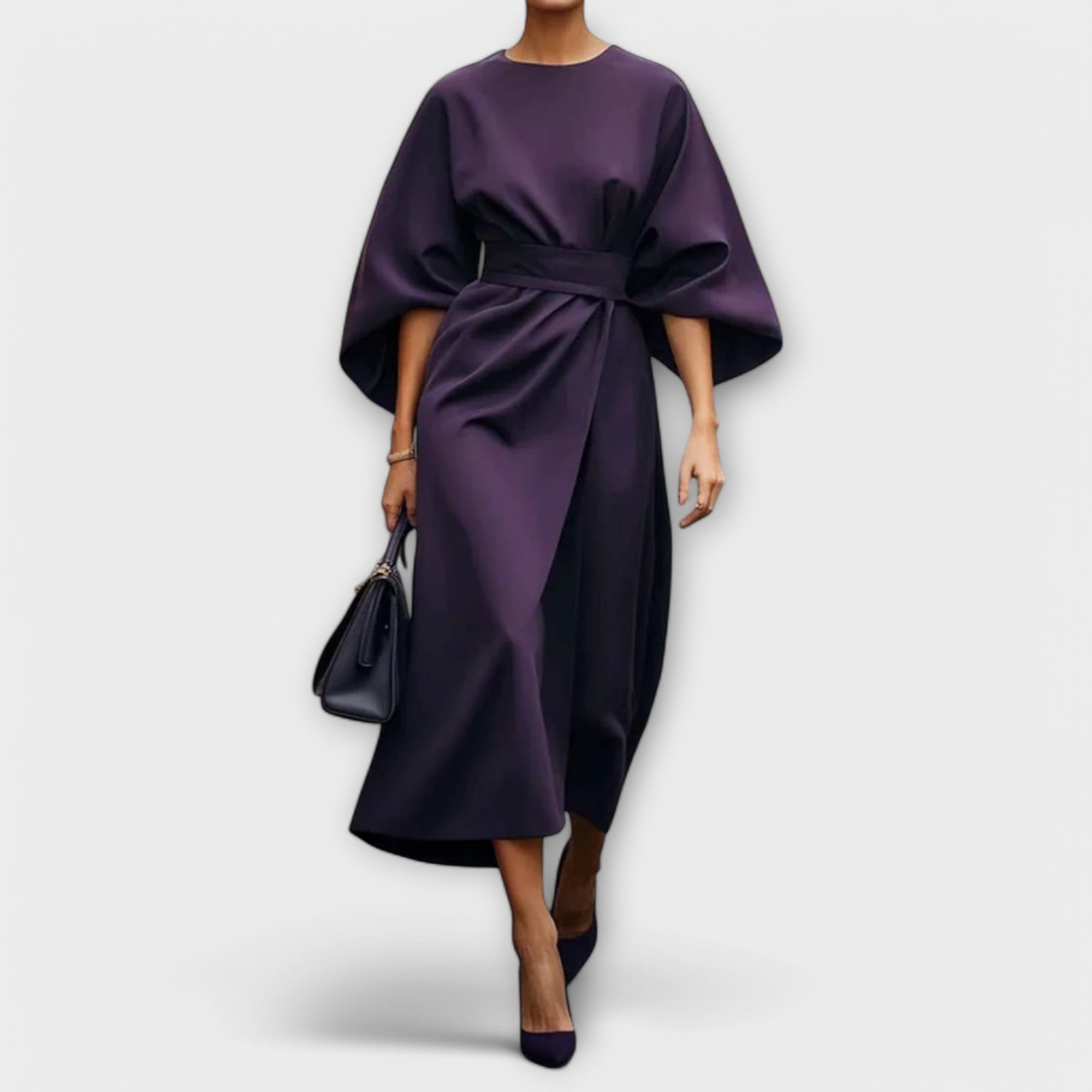 Élan Urbain™ | Robe Élégante à Manches Lanternes pour Femmes