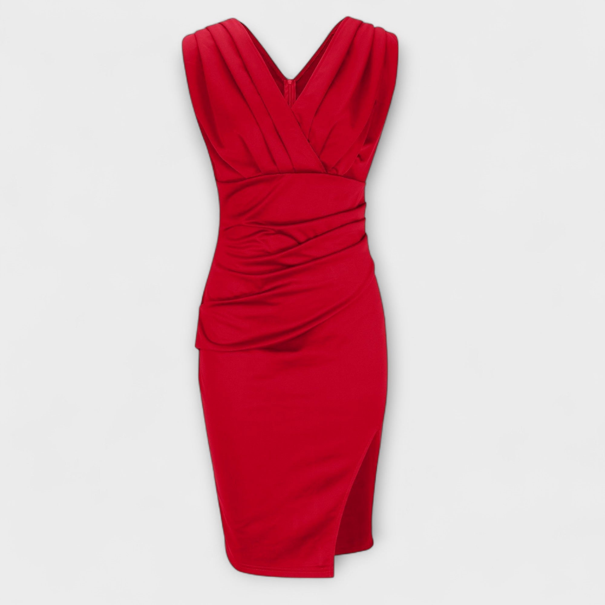 Élan Urbain™ | Robe Élégante à V-Ausschnitt pour Femmes