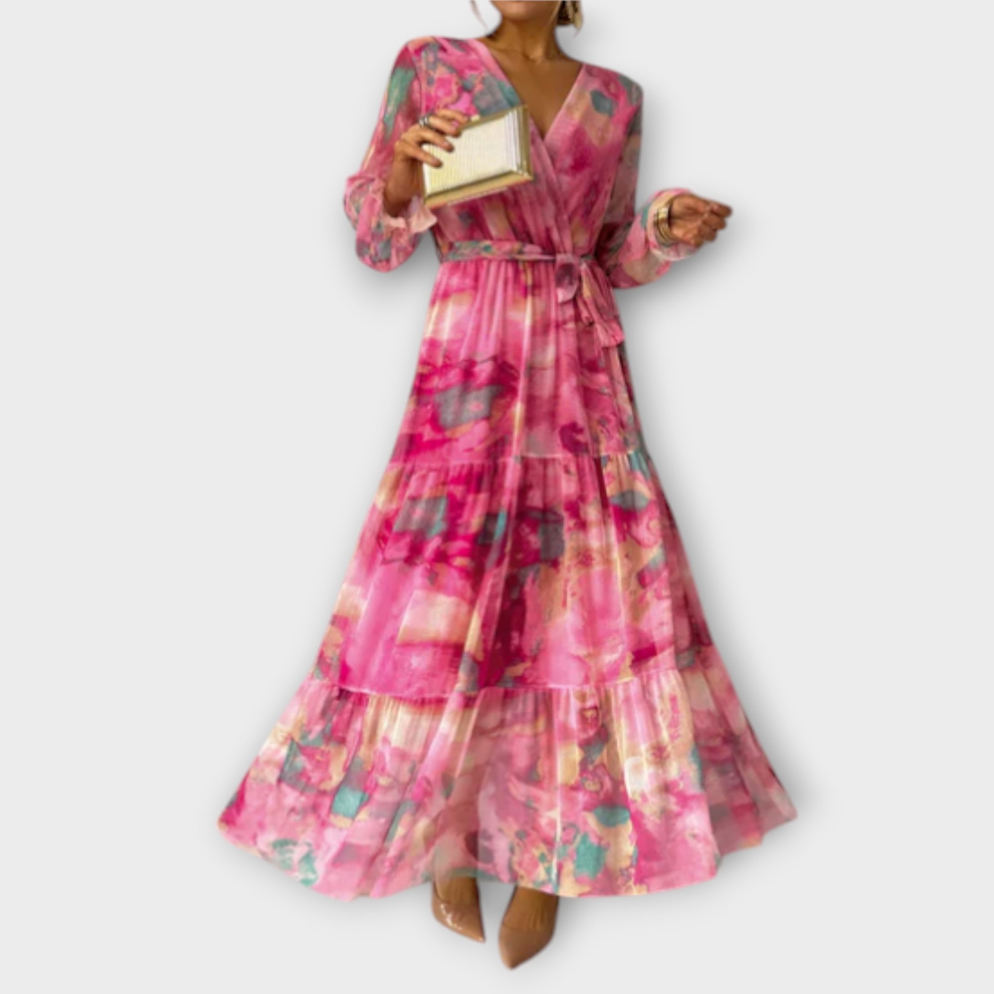 Élan Urbain™ | Robe Maxi Aquarelle pour Femmes