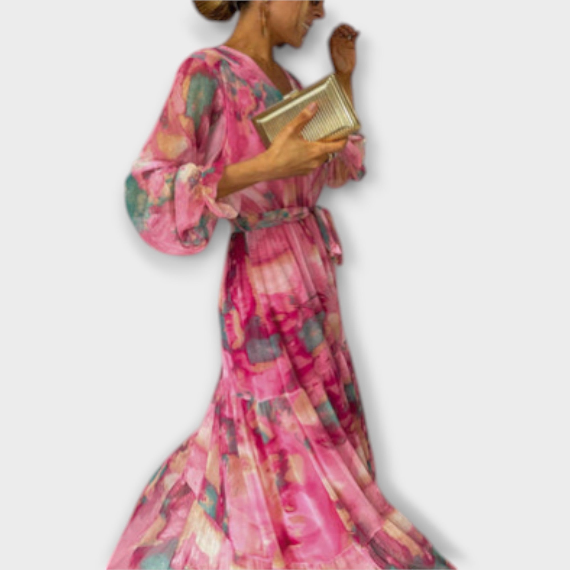 Élan Urbain™ | Robe Maxi Aquarelle pour Femmes