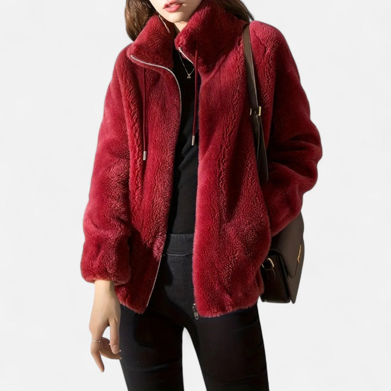 Élan Urbain™ | Manteau teddy à cordon à serrer pour femme