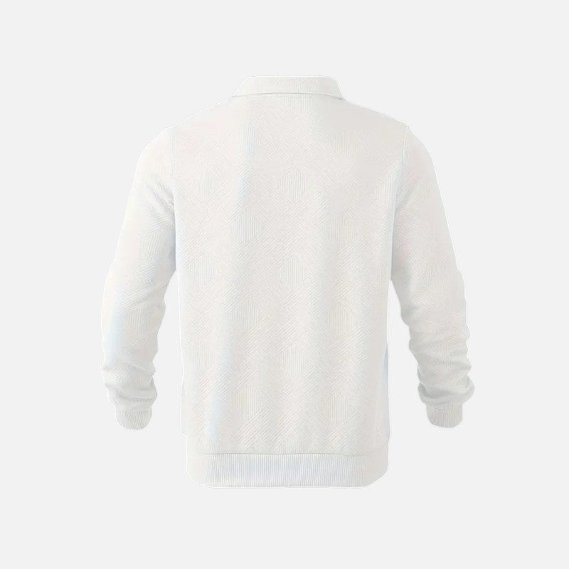 Élan Urbain™ | Sweat-shirt décontracté à col zippé et rayures pour homme
