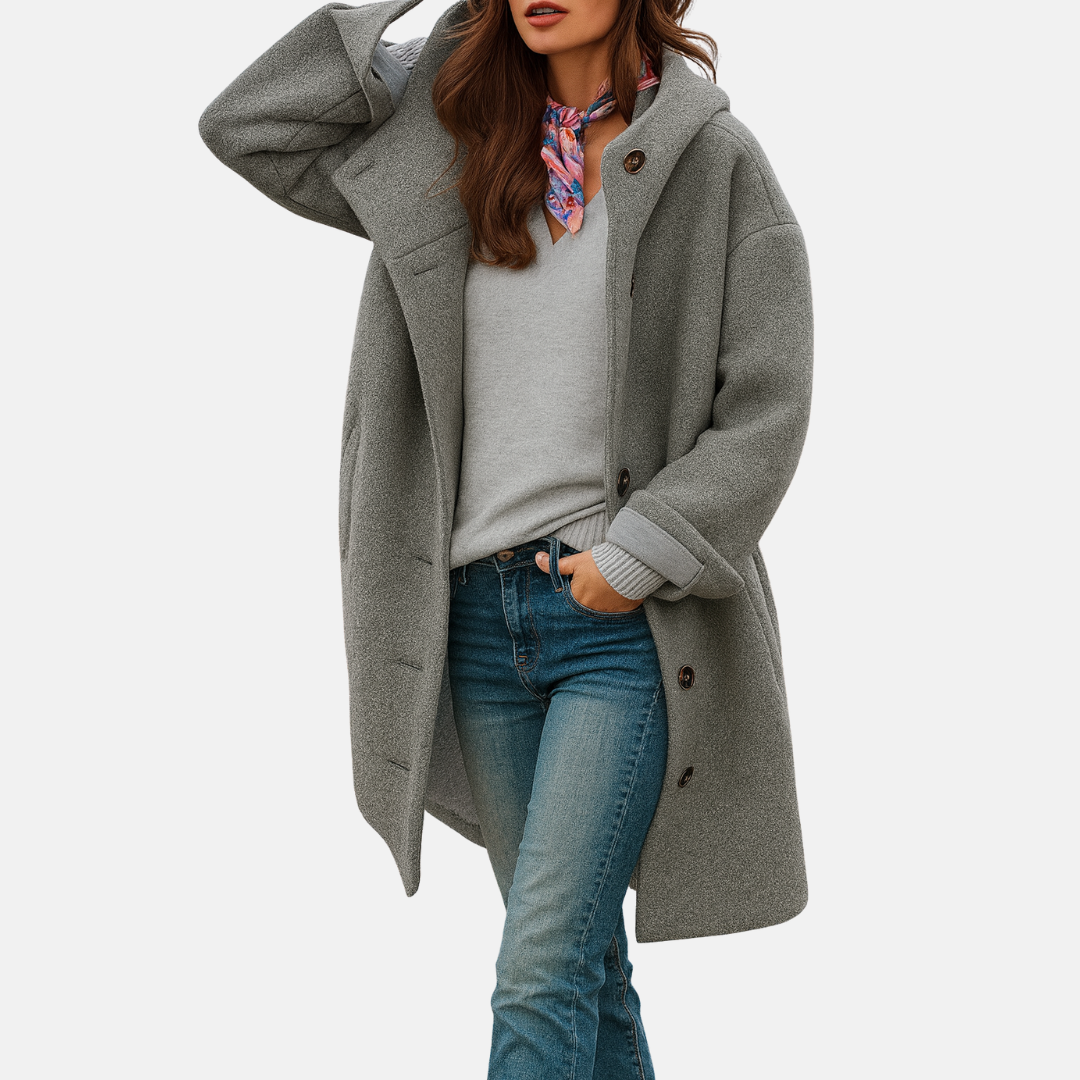 Élan Urbain™ | Manteau Mi-Long Confortable – Élégance & Chaleur Quotidienne