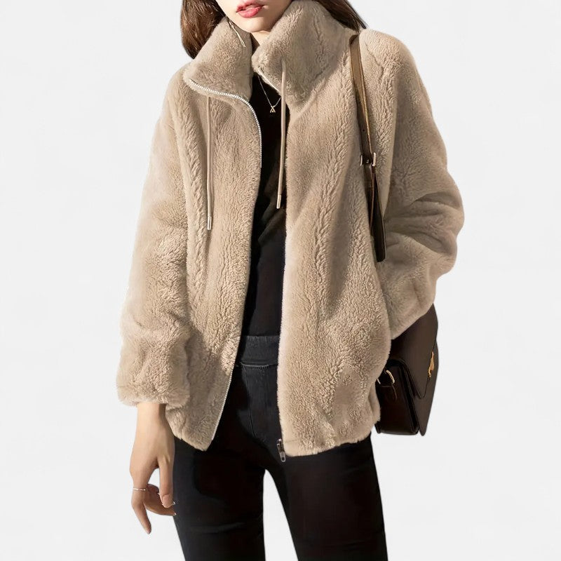 Élan Urbain™ | Manteau teddy à cordon à serrer pour femme