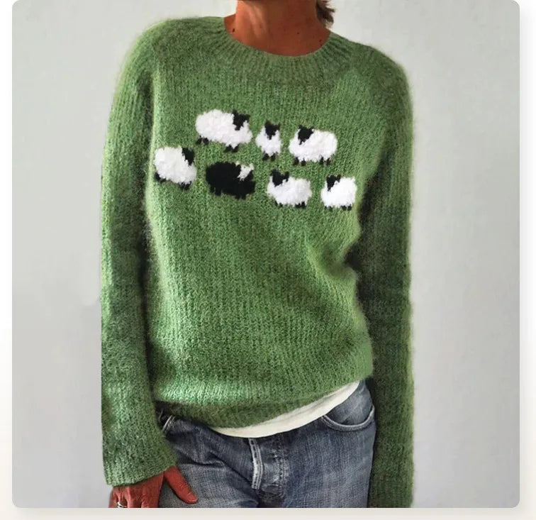 Élan Urbain™ - Pull Mignon et Confortable en Mouton