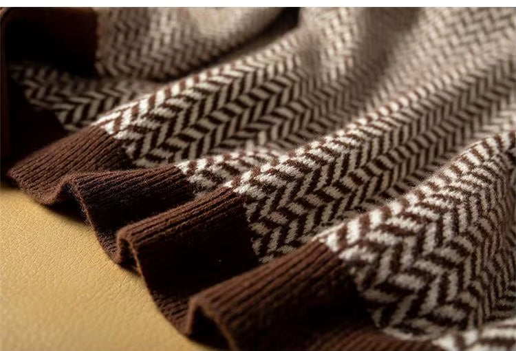 Élan Urbain™ | Col Roulé Luxe en Herringbone