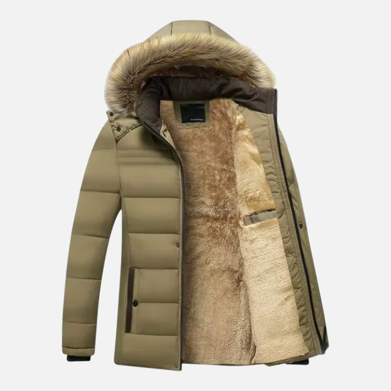 Élan Urbain™ | Veste d'Hiver pour Homme en Coton Doublée Polaire