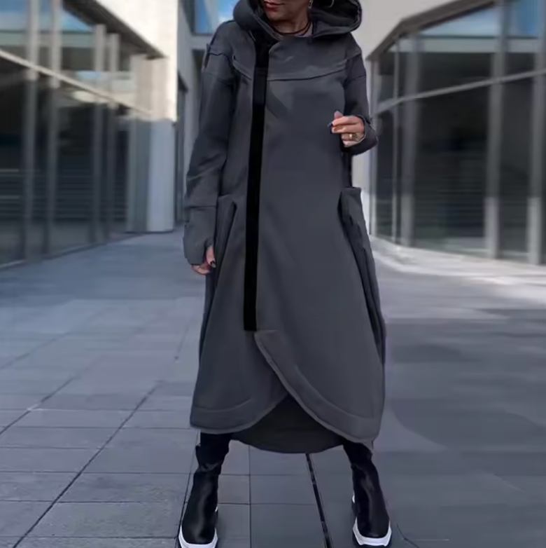 Élan Urbain™ | Sweat Long Avec Capuche Et Zip En Materiaux Légers Et Respirants