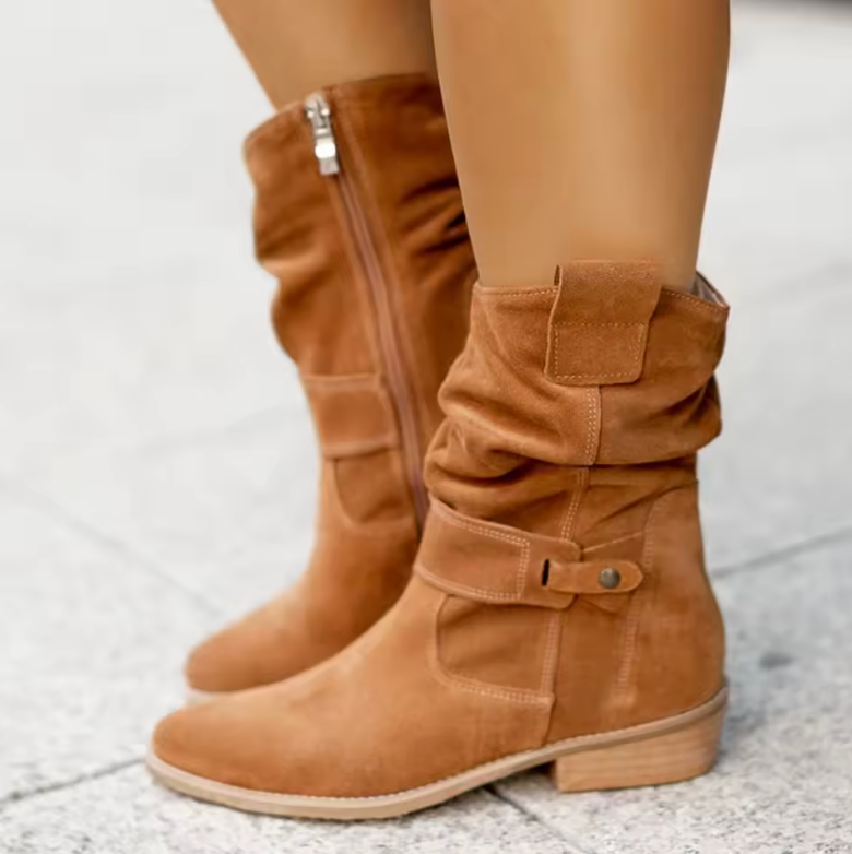 Élan Urbain™ | Bottines avec Fermeture Éclair et Talon Bas