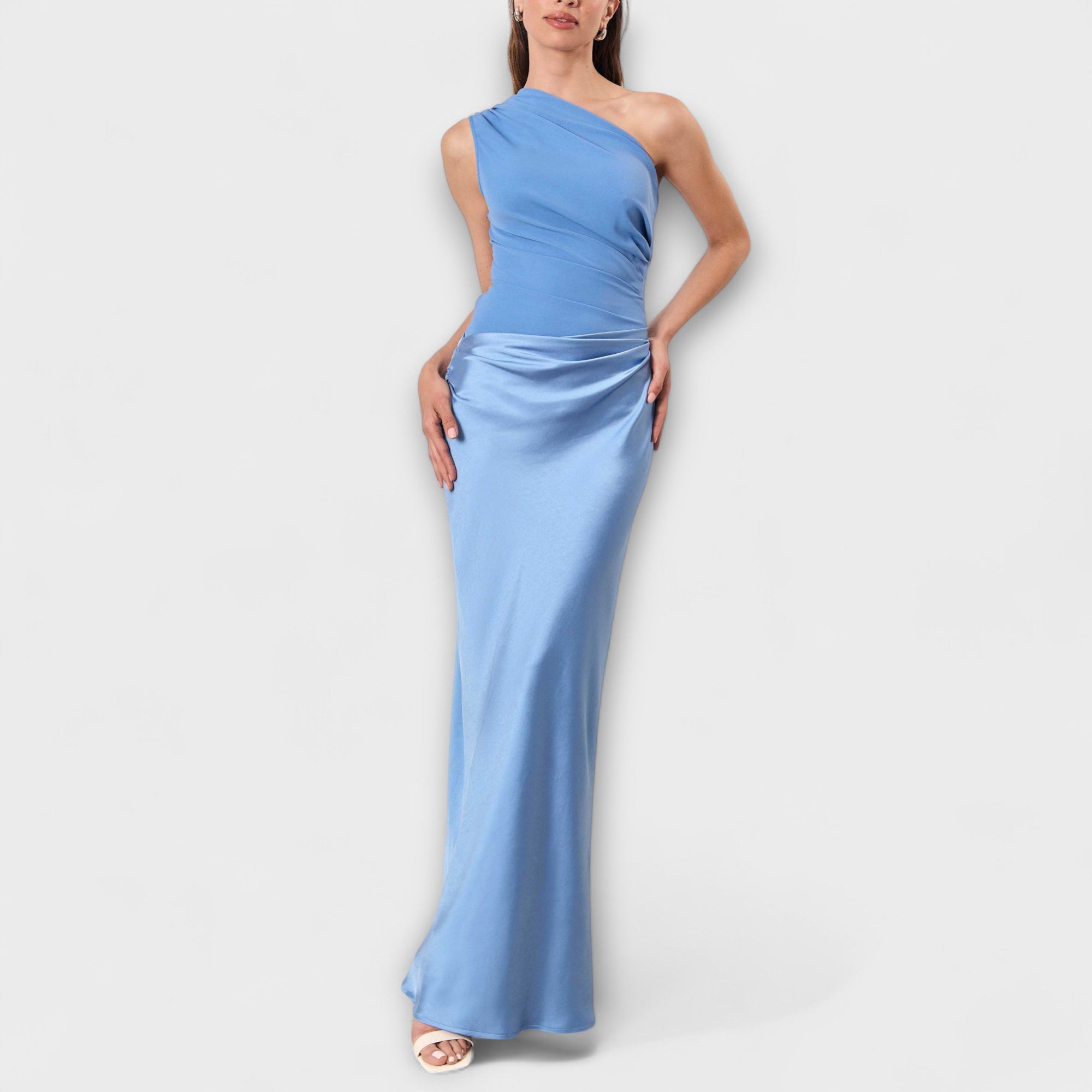 Élan Urbain™ | Chic Robe Maxi à Épaules Dénudées pour Femmes