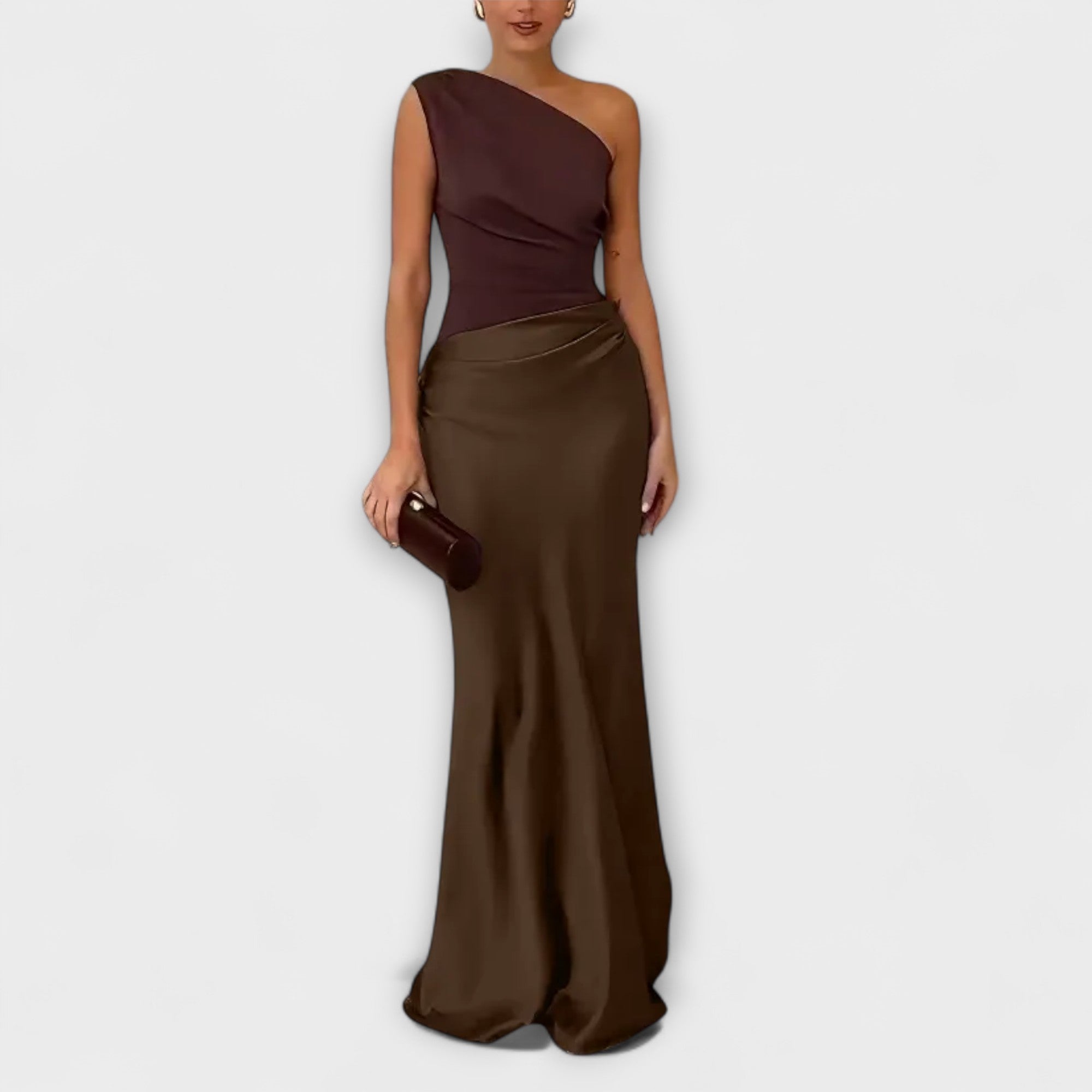 Élan Urbain™ | Chic Robe Maxi à Épaules Dénudées pour Femmes