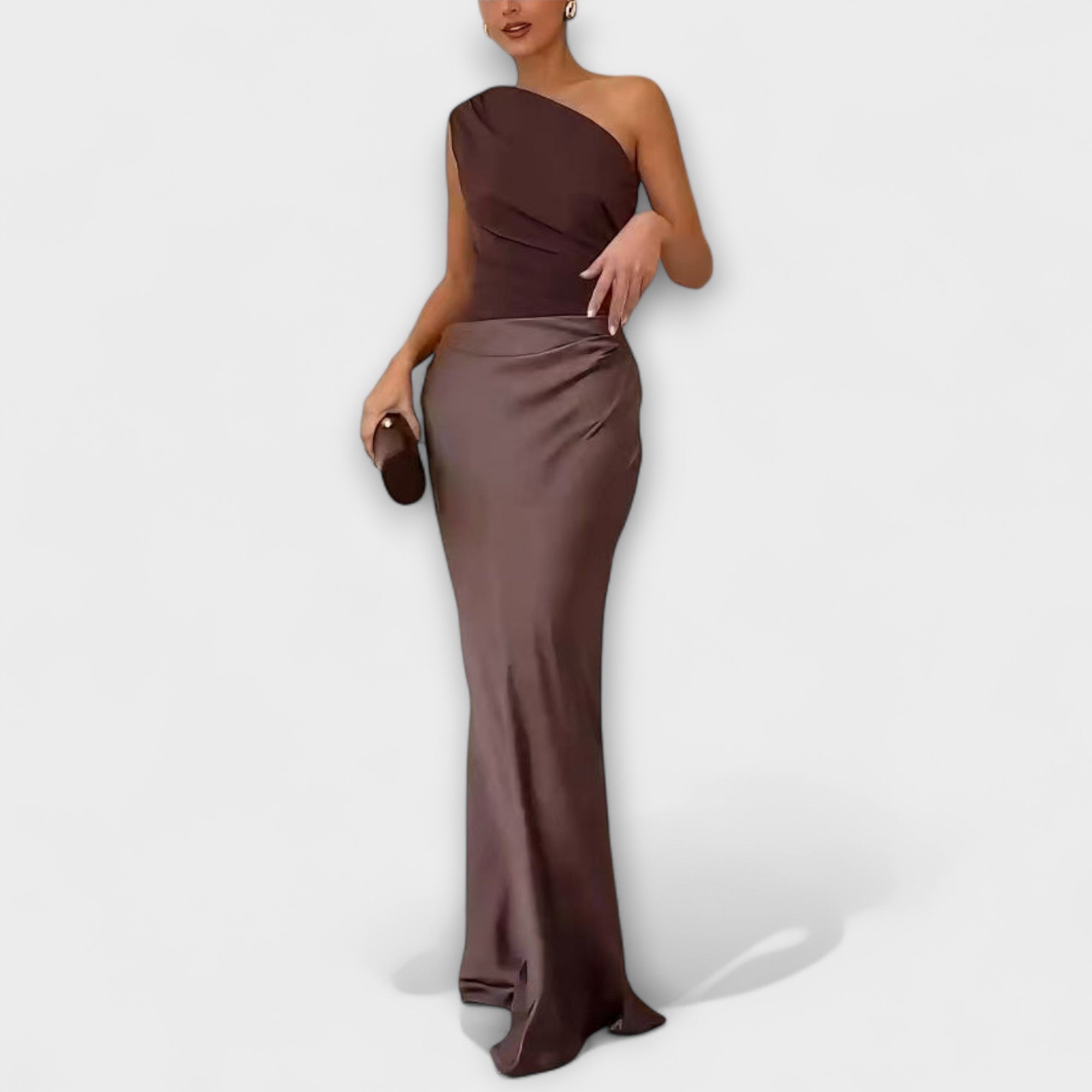 Élan Urbain™ | Chic Robe Maxi à Épaules Dénudées pour Femmes