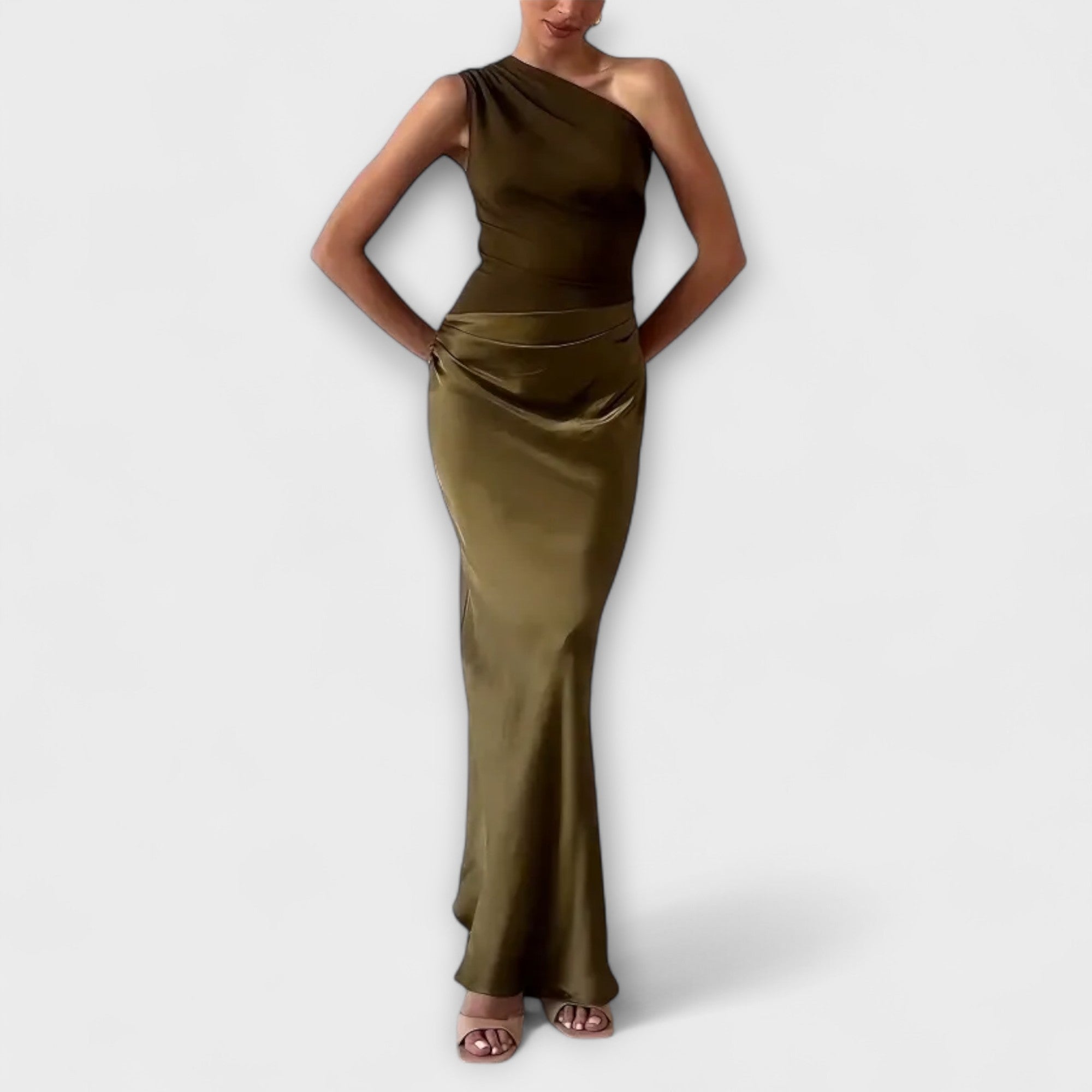 Élan Urbain™ | Chic Robe Maxi à Épaules Dénudées pour Femmes