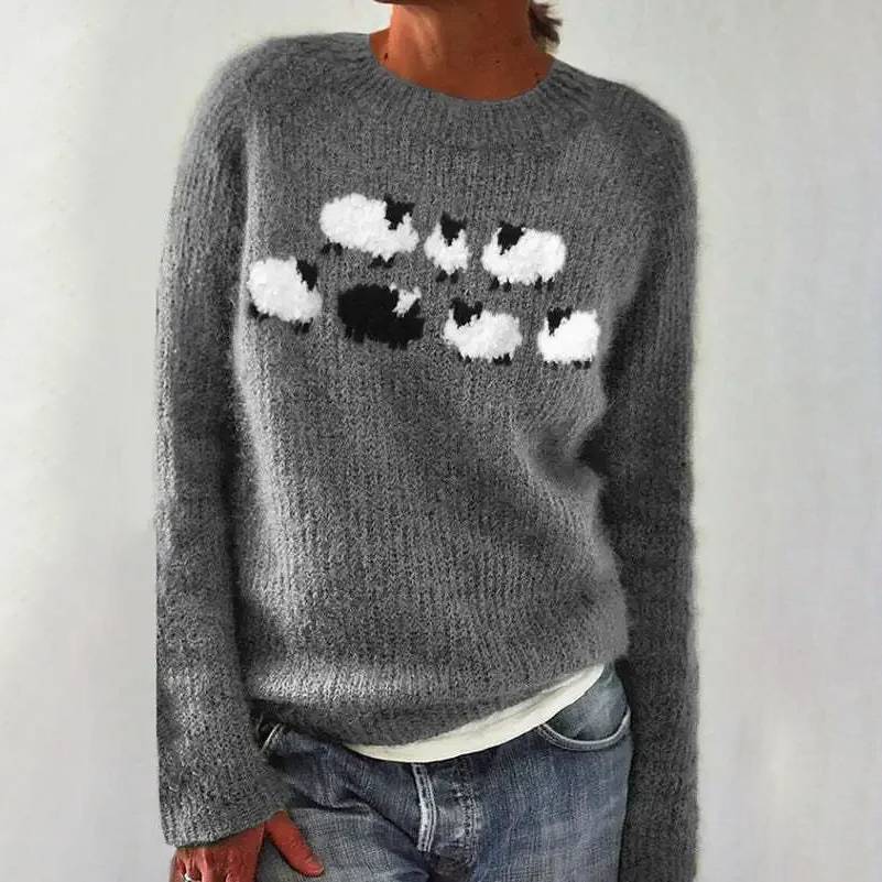 Élan Urbain™ - Pull Mignon et Confortable en Mouton