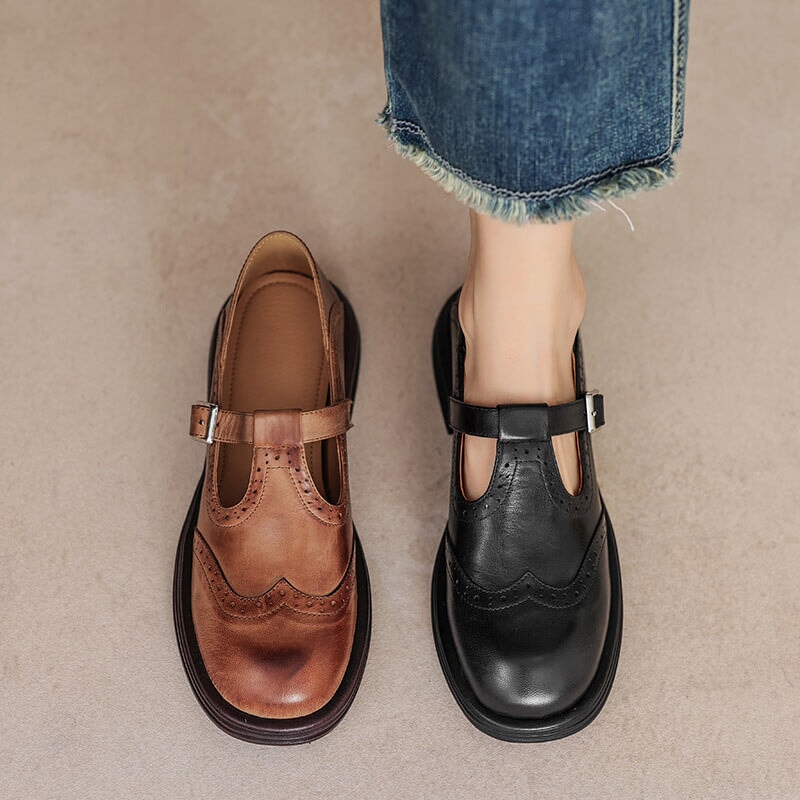 Élan Urbain™ | Élégantes Mary Janes en Cuir