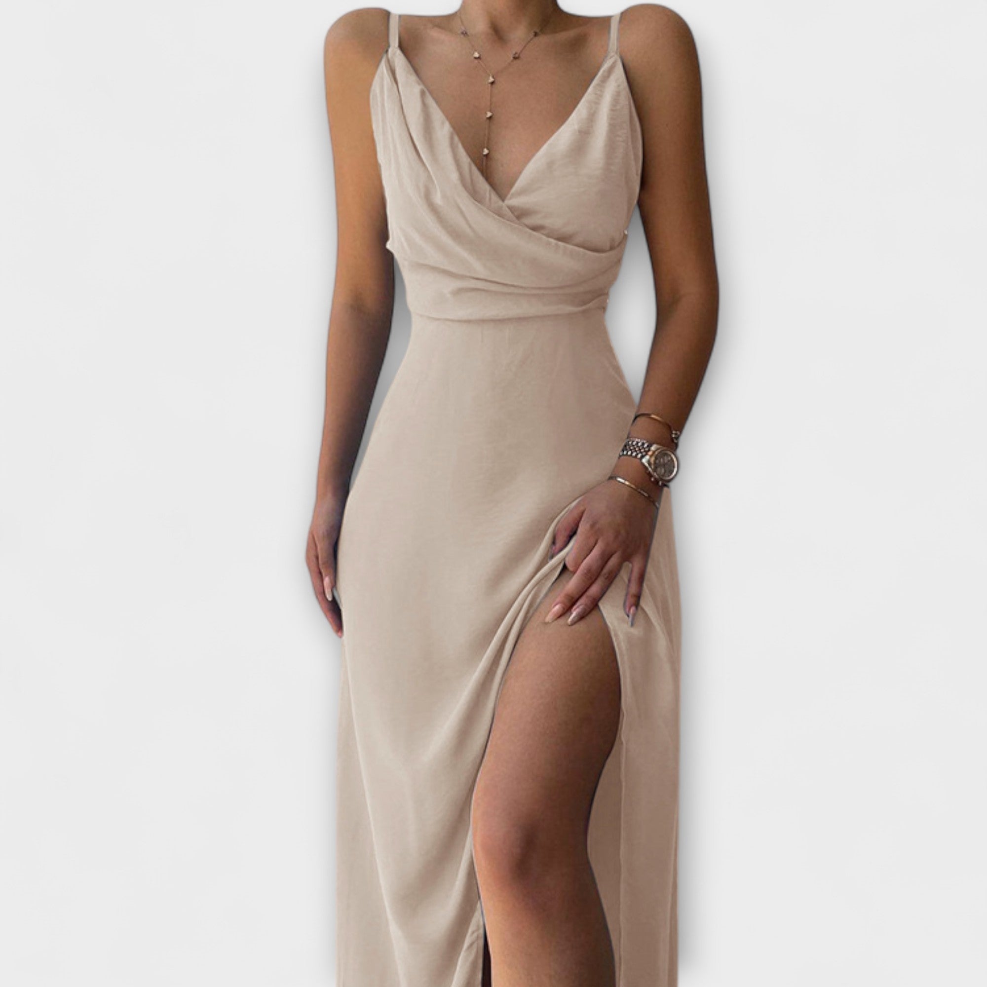 Élan Urbain™ | Robe Élégante à Décolleté V pour Femmes