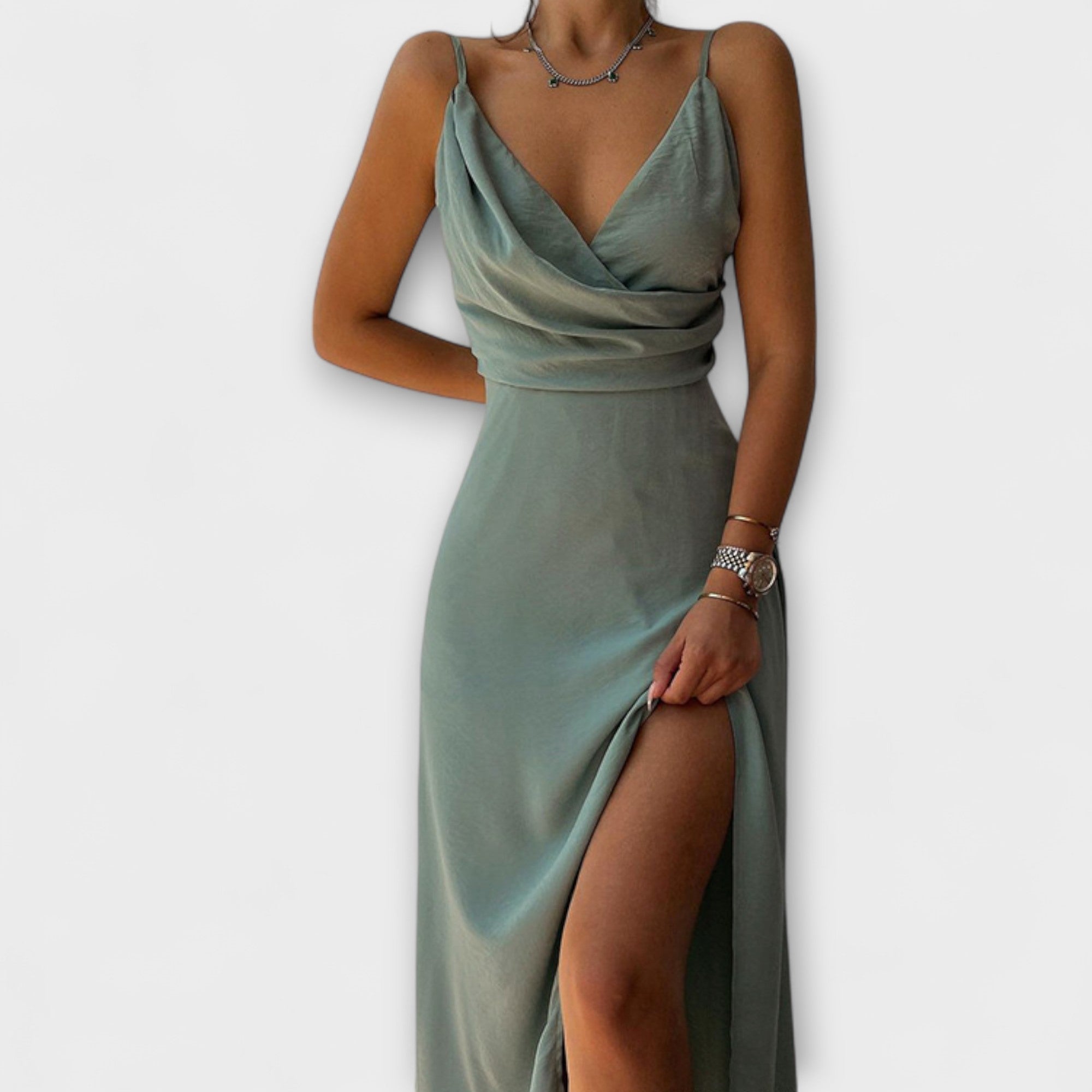 Élan Urbain™ | Robe Élégante à Décolleté V pour Femmes