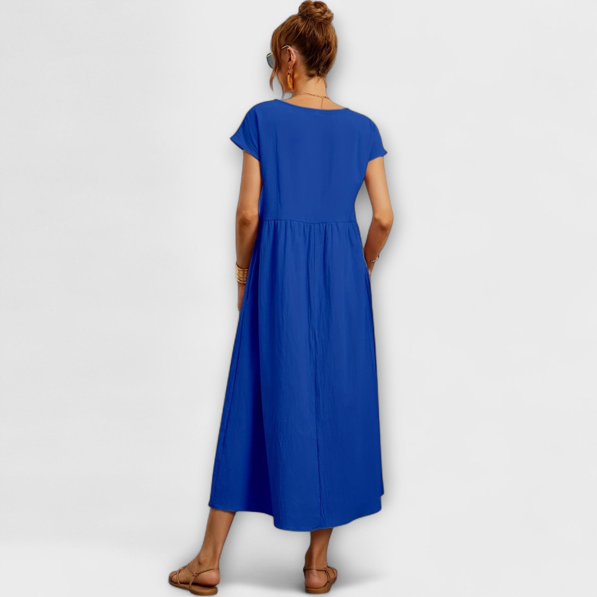 Élan Urbain™ | Robe Élégante à Encolure Ronde sans Manches pour Femmes