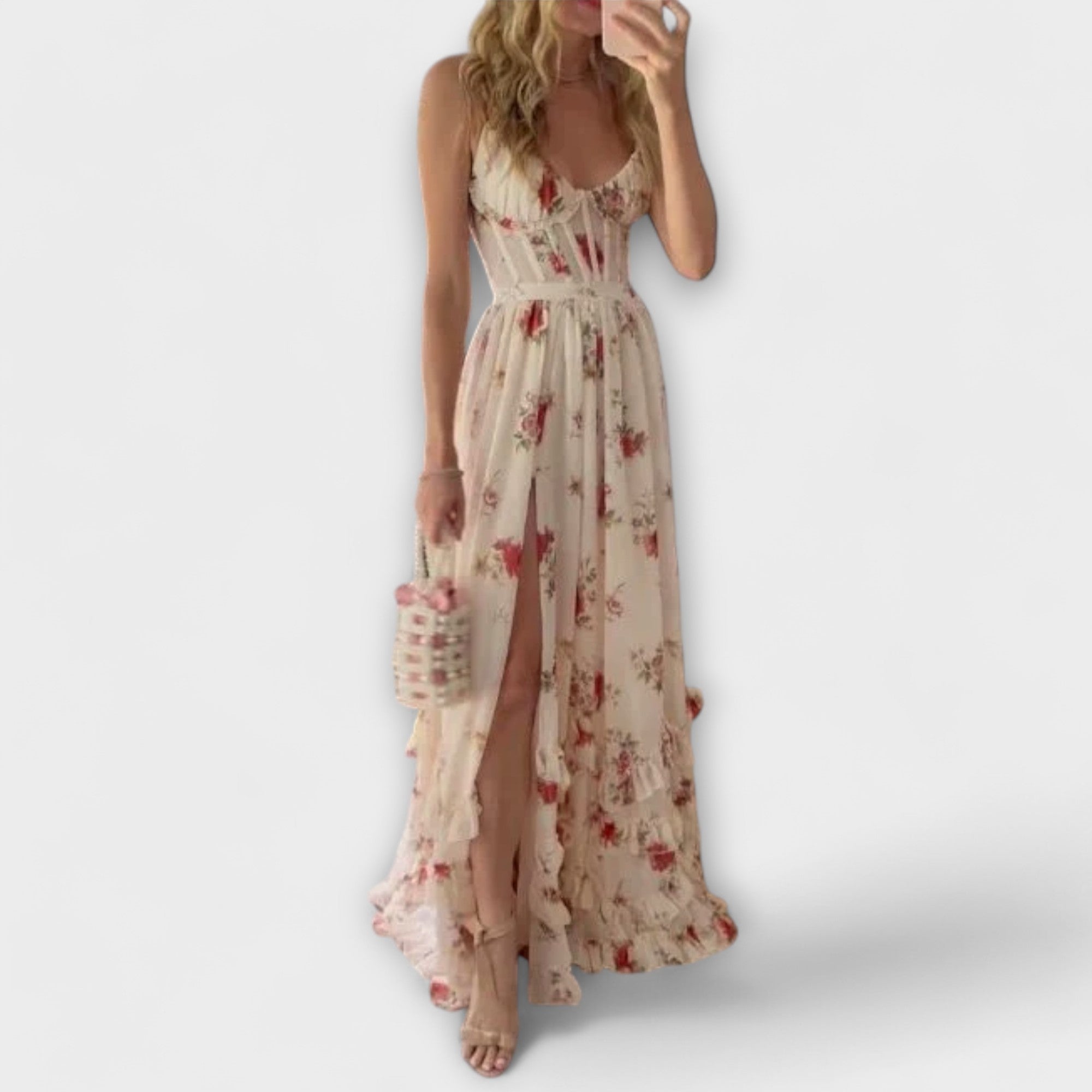 Élan Urbain™ | Robe Élégante à Fleurs sans Manches pour Femmes