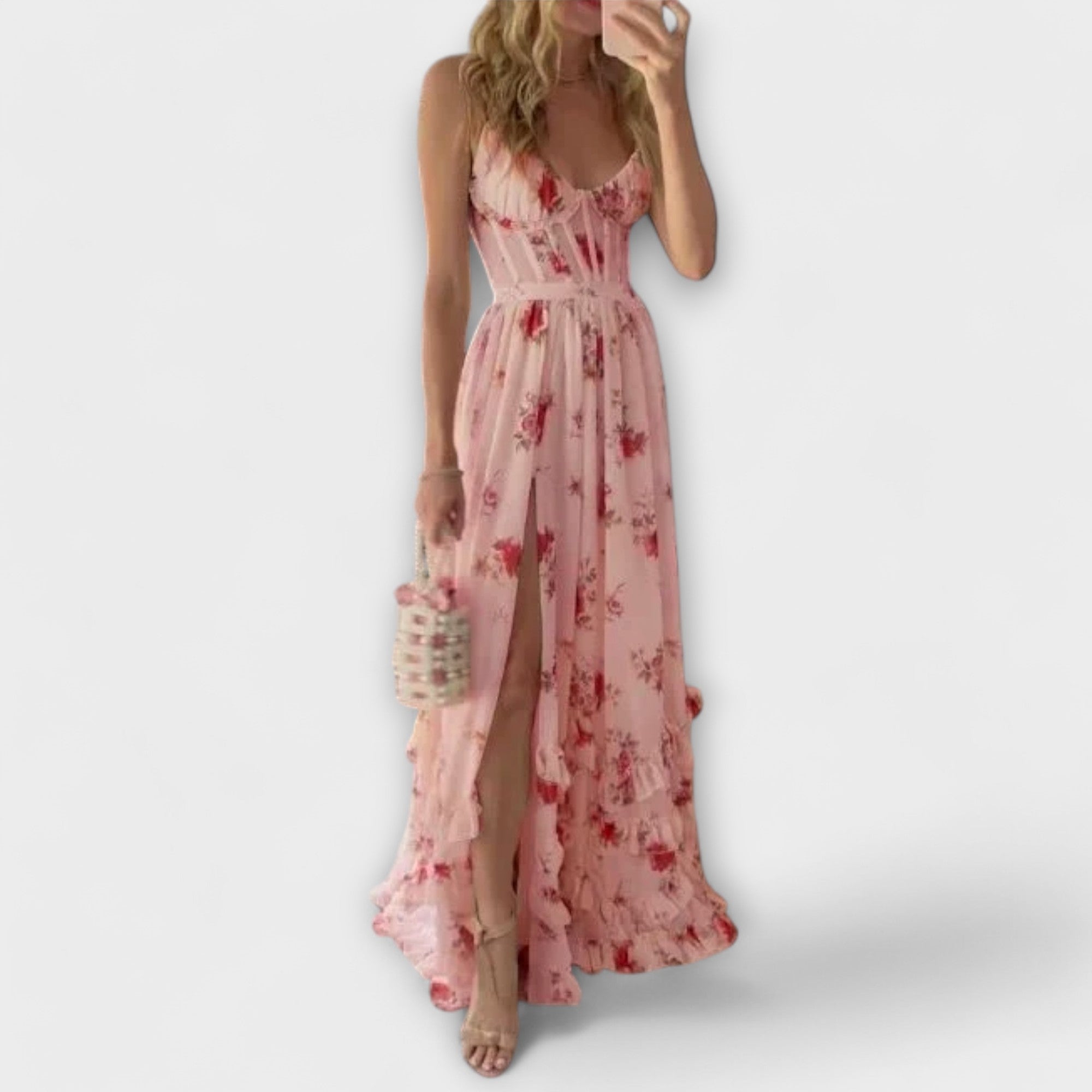 Élan Urbain™ | Robe Élégante à Fleurs sans Manches pour Femmes