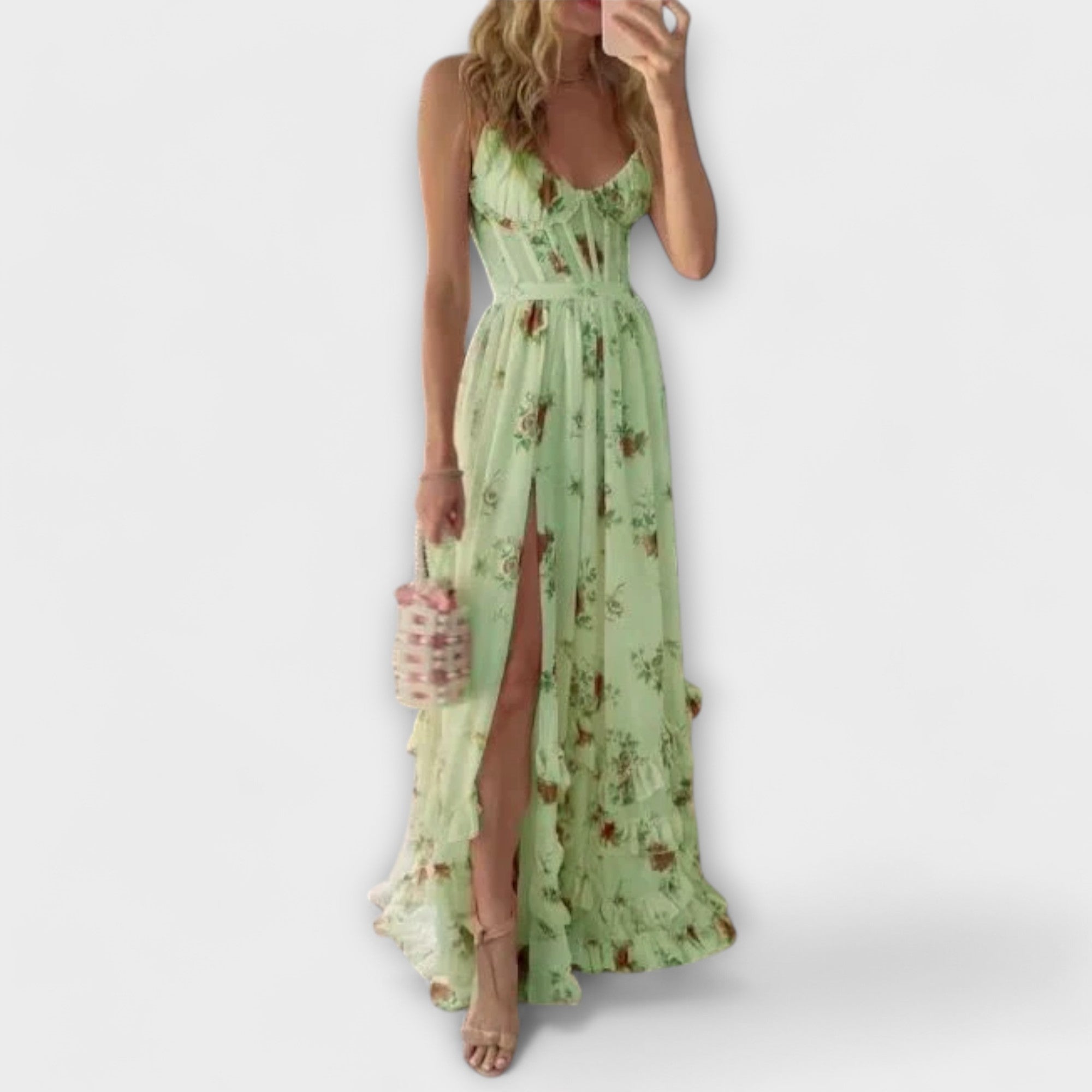 Élan Urbain™ | Robe Élégante à Fleurs sans Manches pour Femmes