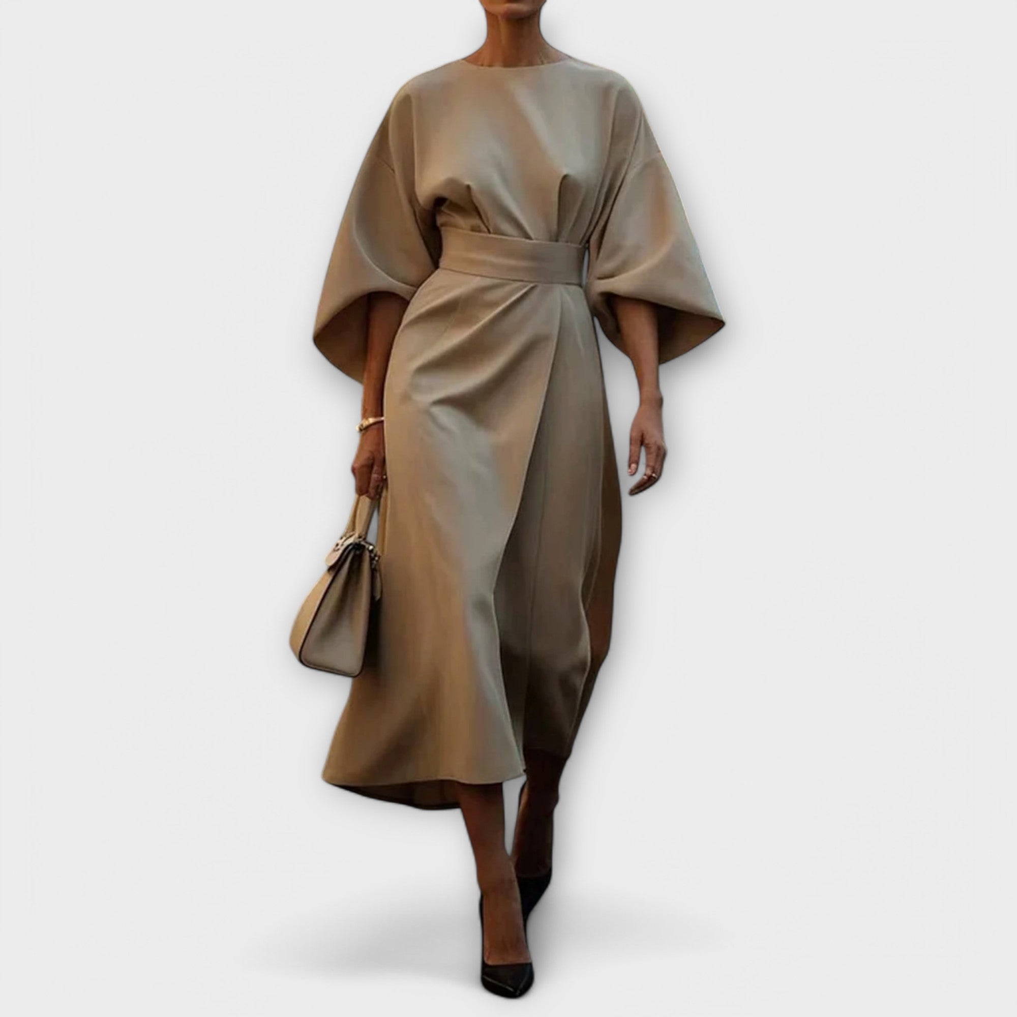 Élan Urbain™ | Robe Élégante à Manches Lanternes pour Femmes