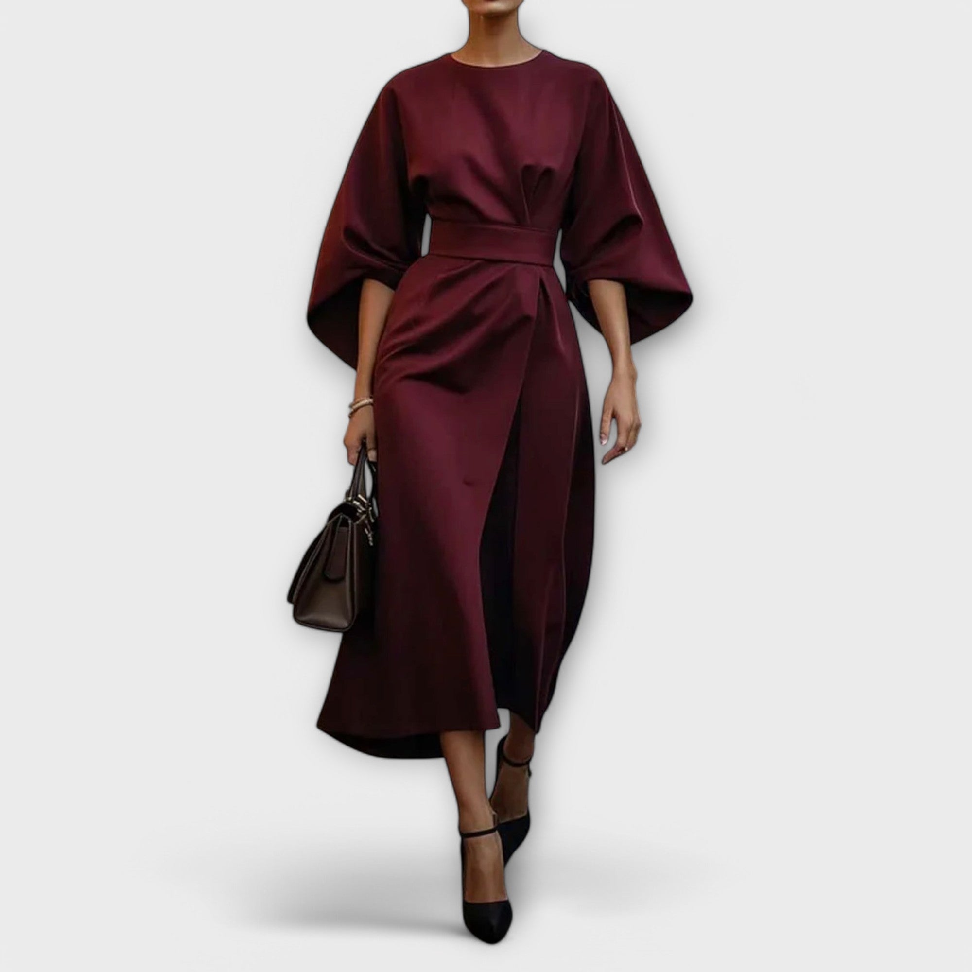 Élan Urbain™ | Robe Élégante à Manches Lanternes pour Femmes