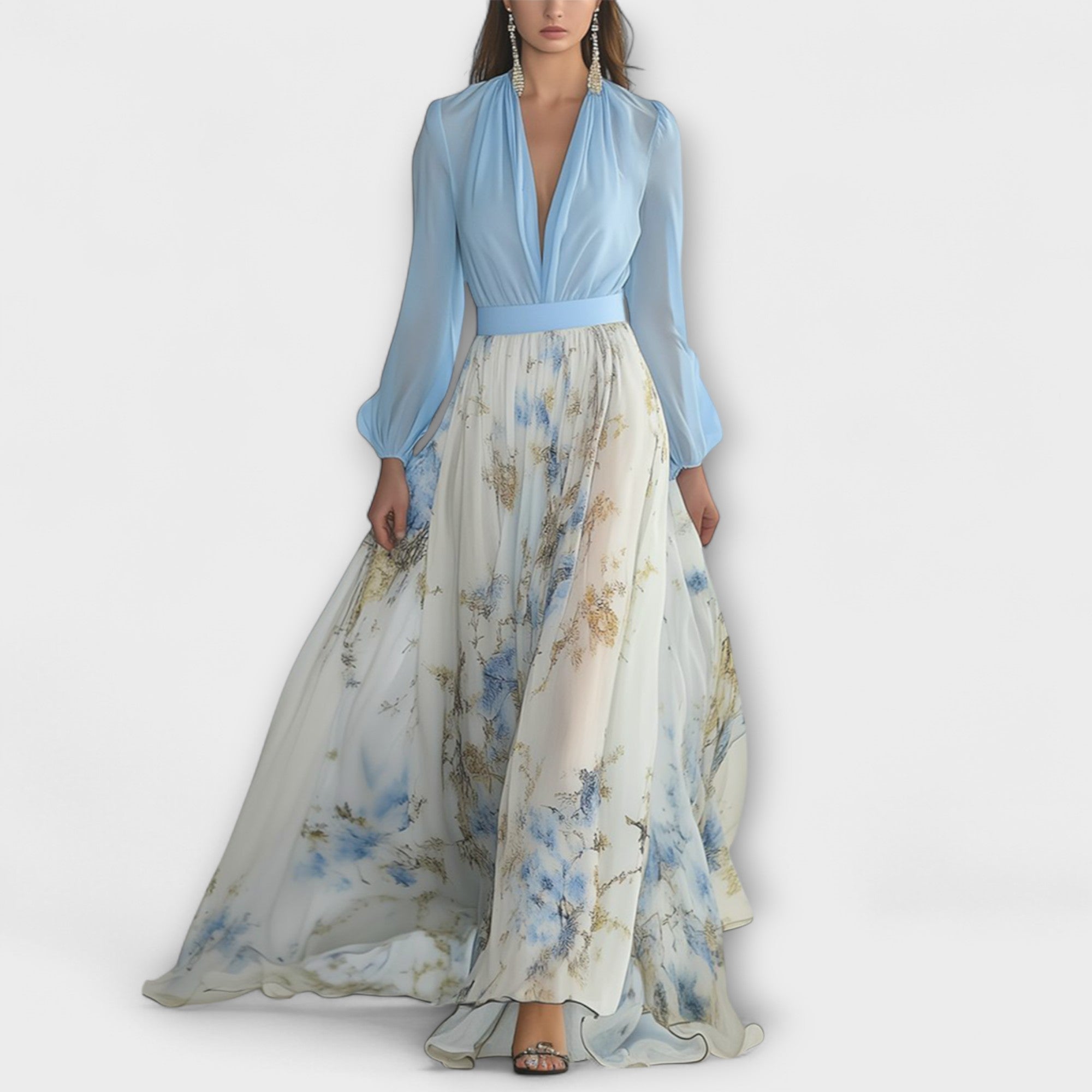 Élan Urbain™ | Robe Maxi à Imprimé Fleuri pour Femmes