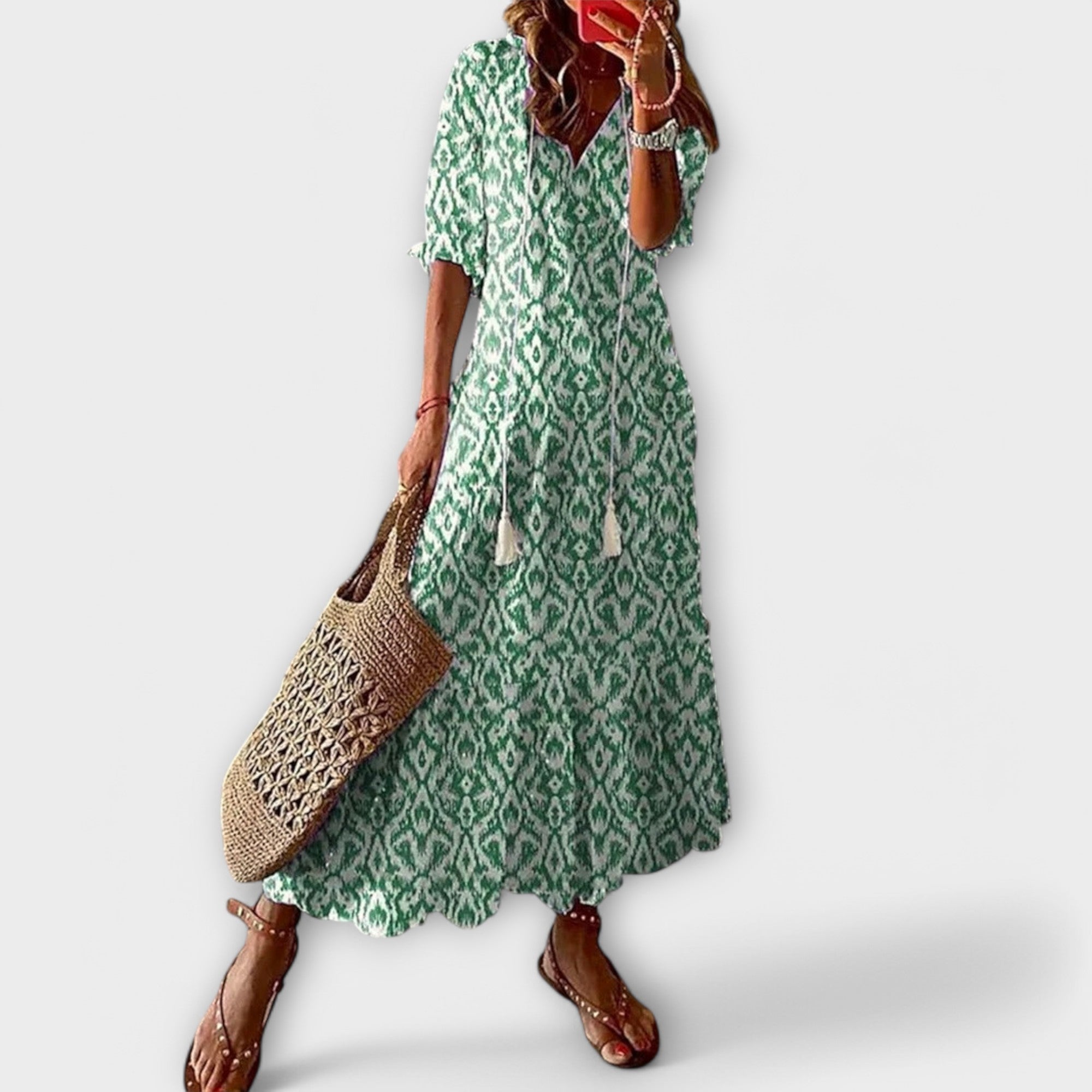 Élan Urbain™ | Robe Maxi Bohème à Imprimé pour Femmes