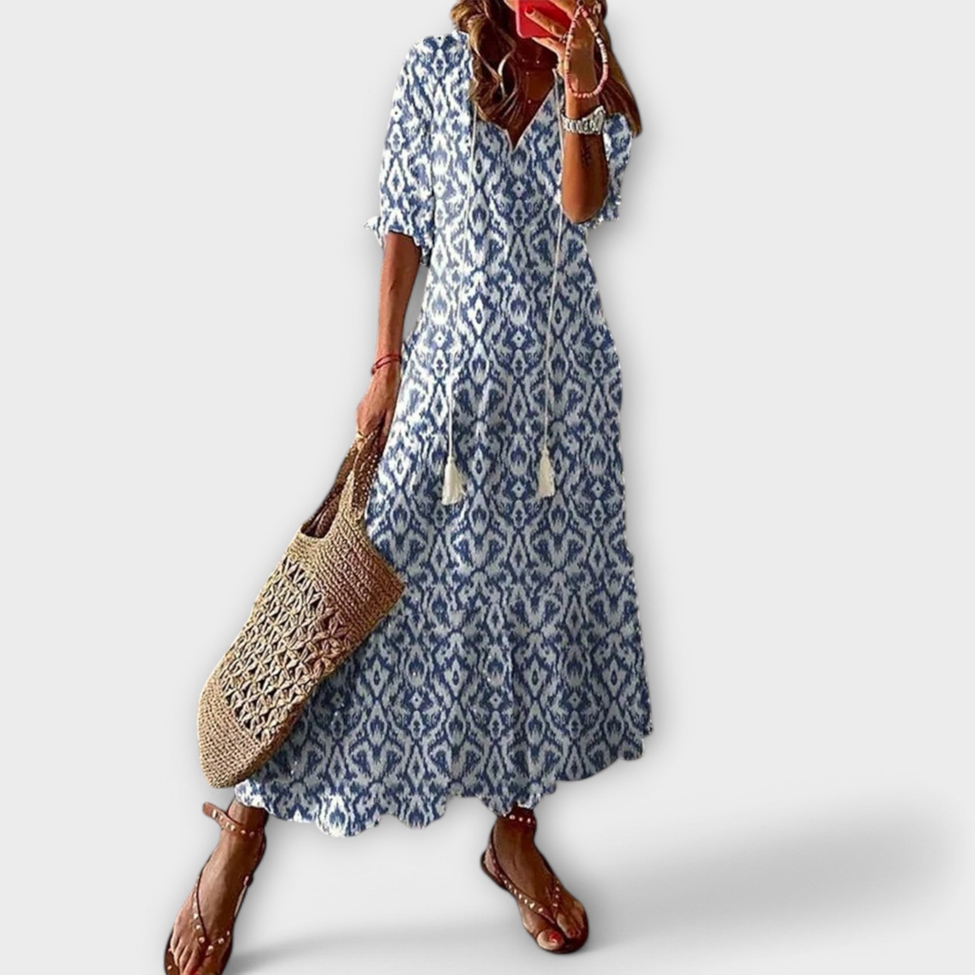 Élan Urbain™ | Robe Maxi Bohème à Imprimé pour Femmes