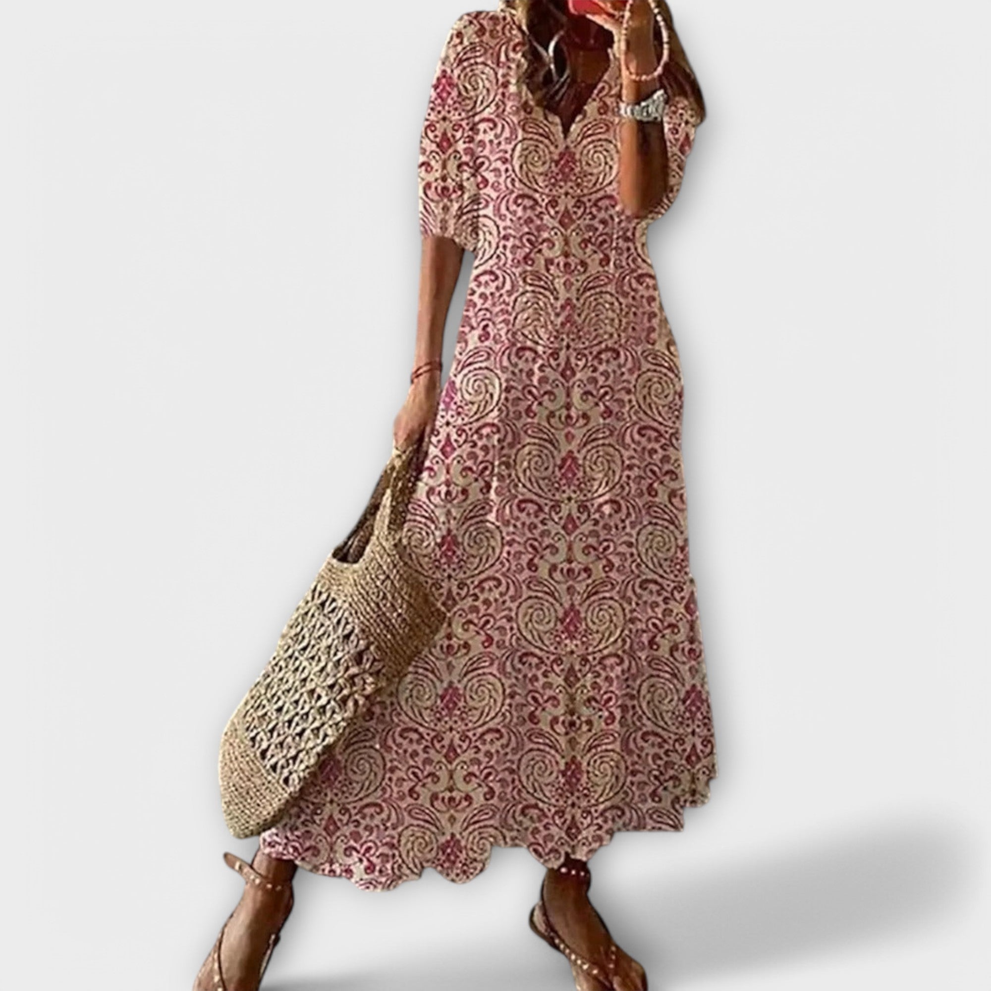 Élan Urbain™ | Robe Maxi Bohème à Imprimé pour Femmes