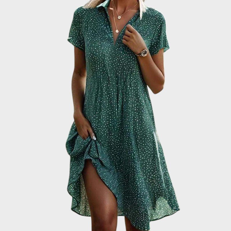 Élan Urbain™ | Robe Midi à Pois pour Femmes