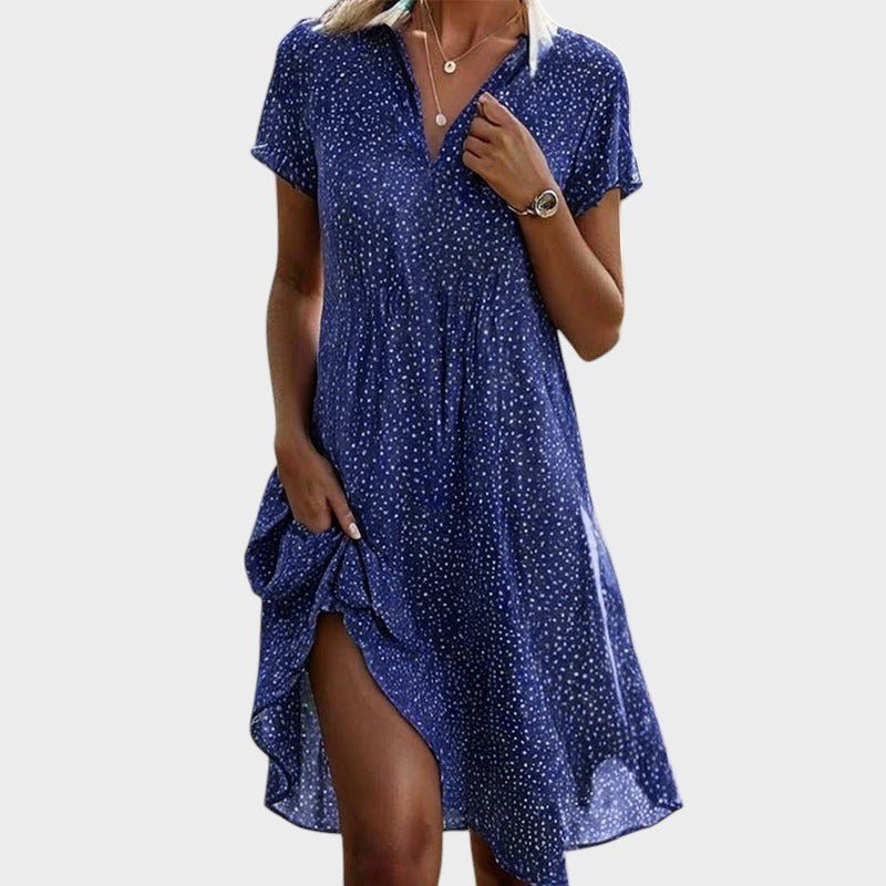 Élan Urbain™ | Robe Midi à Pois pour Femmes